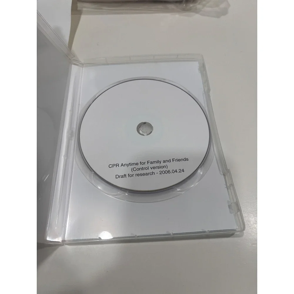 AHA Family & Friends CPR Anytime Kit Laerdal Mini Anne Manikin DVD 2005 ECC